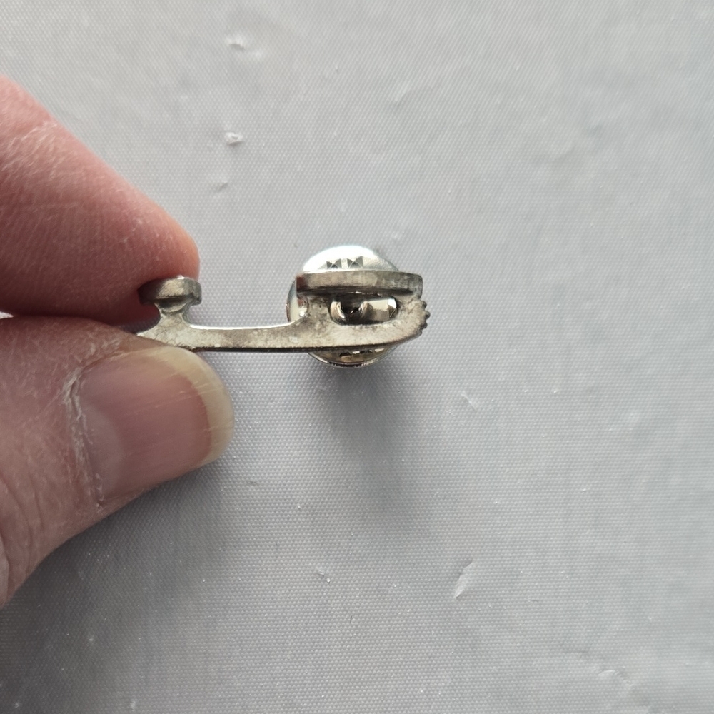 Figure Skating Tie Tack Silver Metal
